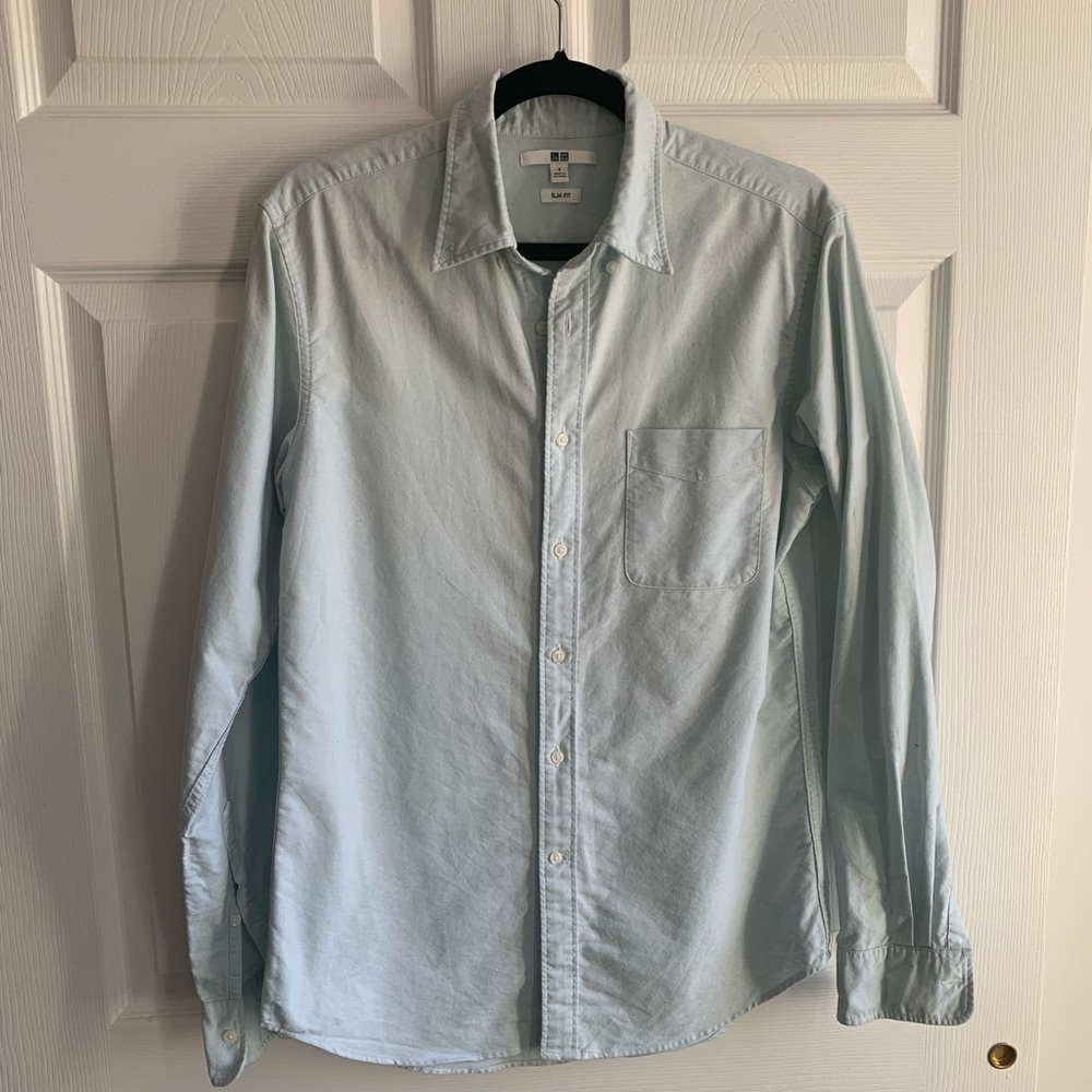 Men’s Uniqlo Stretch Slim-Fit Long Sleeve Shirt - Size S